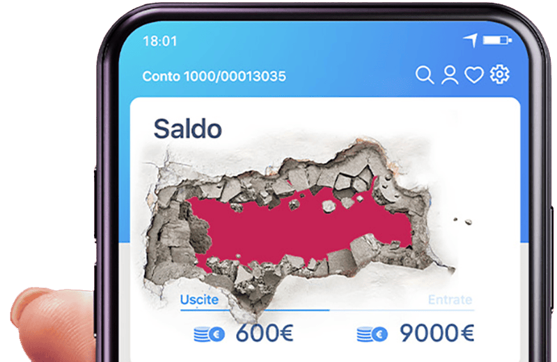 Mano che tiene un telefono